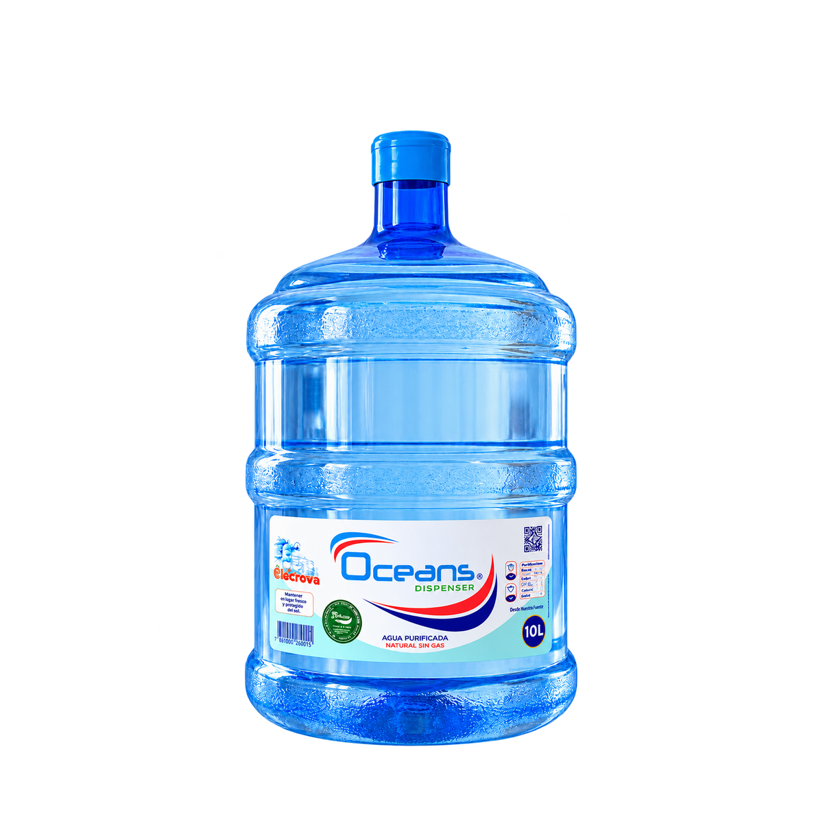 Agua purificada OCEANS 10 litros – botellón retornable con envase