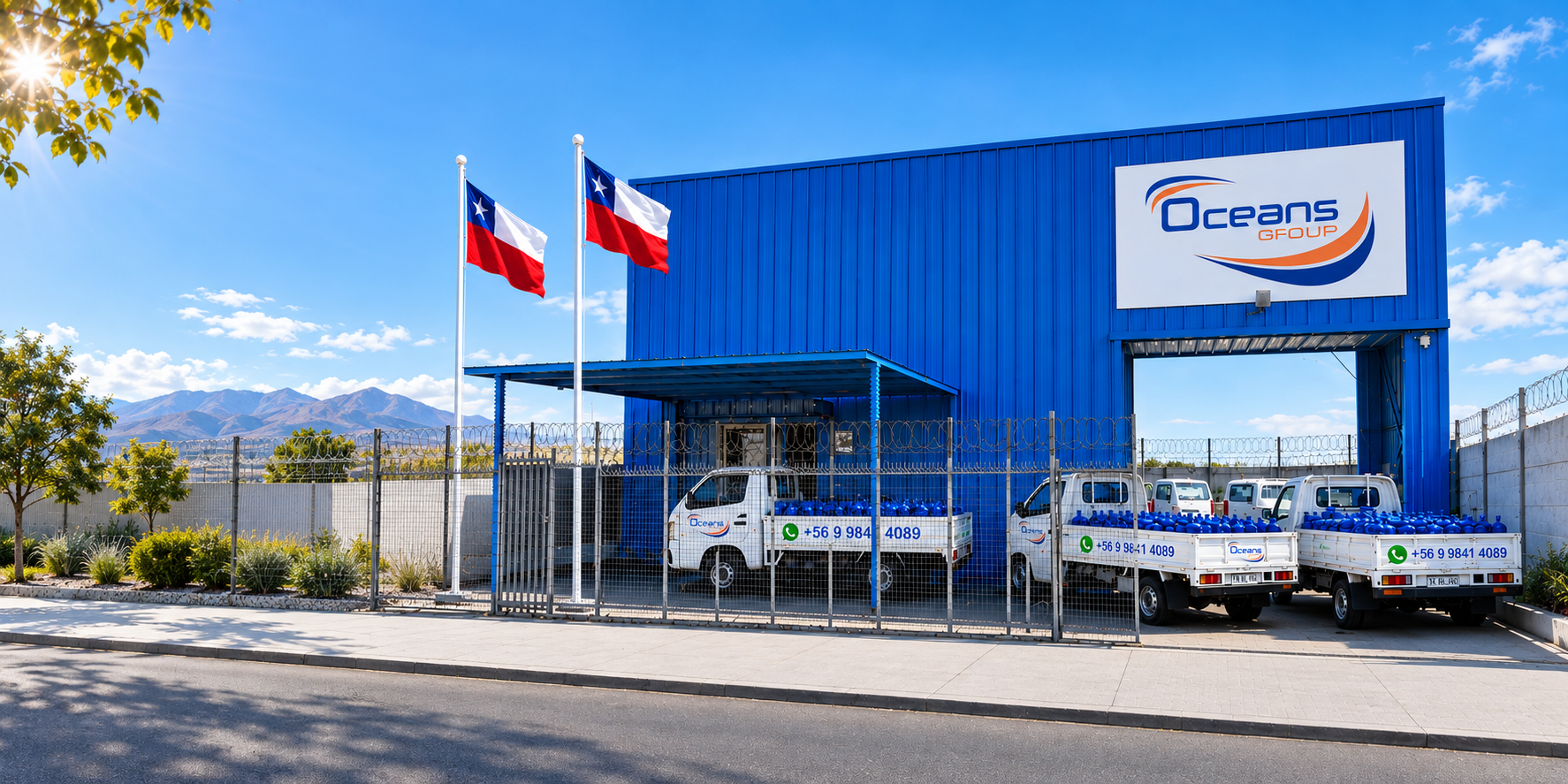 Planta y flota de reparto OCEANS Group en la Región de Valparaíso